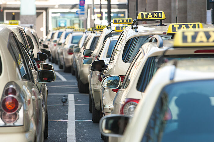 Parkende Taxen