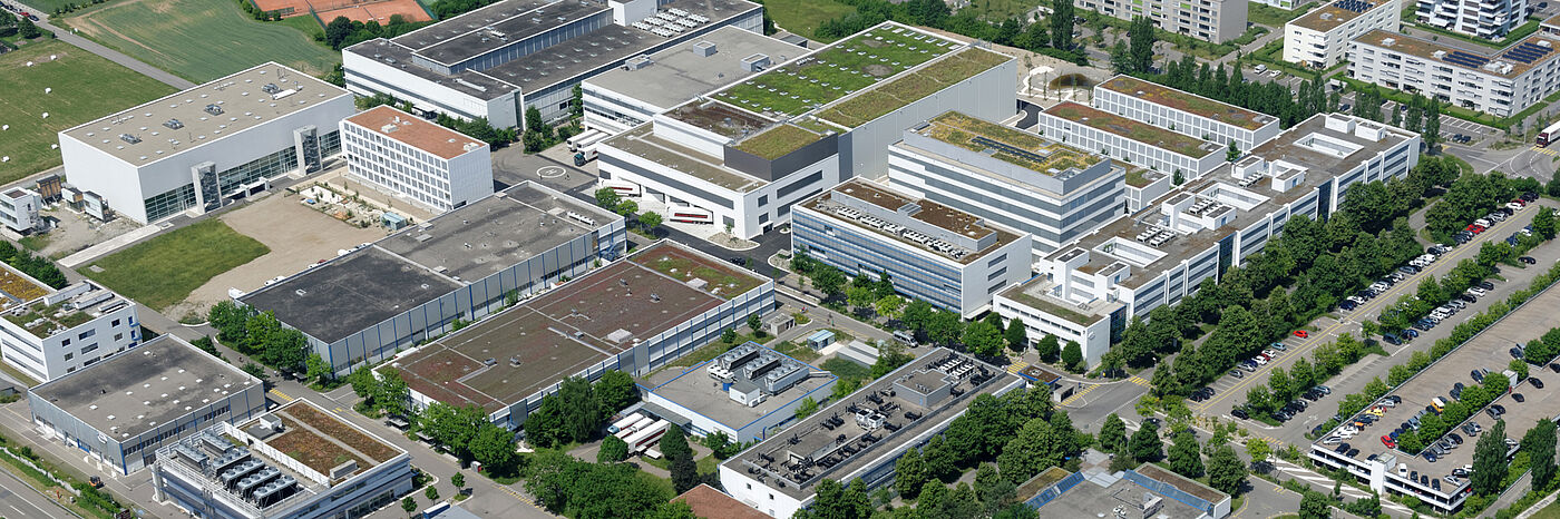 Gewerbegebiet aus der Vogelperspektive