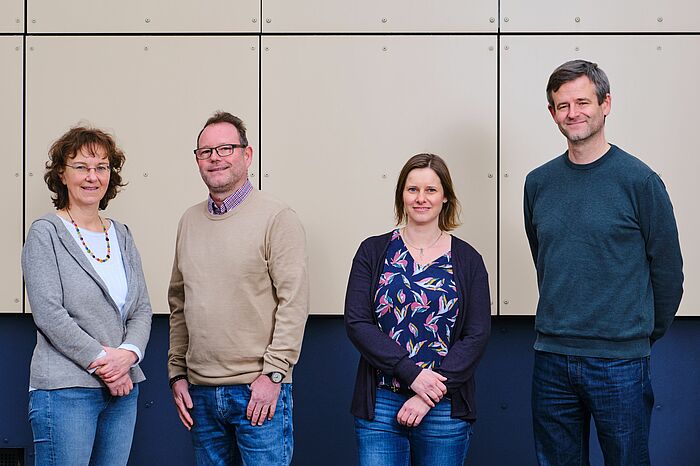 Das Team der Erziehungsstellenberater (v.r.n.l.): Jochen Greitsch (Stadt Herzogenrath), Kathrin Jonas (Stadt Alsdorf), Markus Esser (Stadt Eschweiler) und Carla Steinbeck (StädteRegion Aachen) 