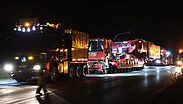 Schwertransport in der Nacht