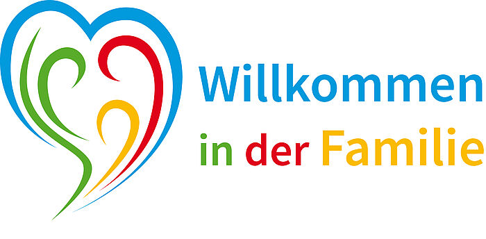 Buntes Logo Willkommen in der Familie