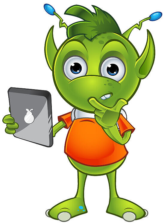 Carlo mit Tablet