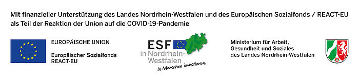 Logos des Landes Nordrhein-Westfalen und der Europäischen Union