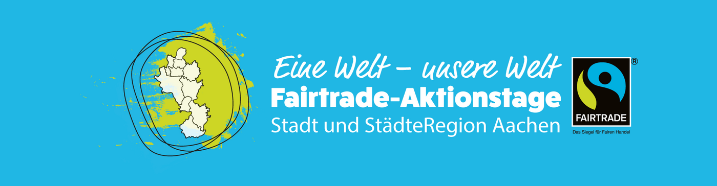 Banner mit dem Datum der Fairtrade-Aktionstage 2022: 12.-15. Mai