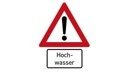 Verkehrszeichen Gefahrenstelle Hochwasser