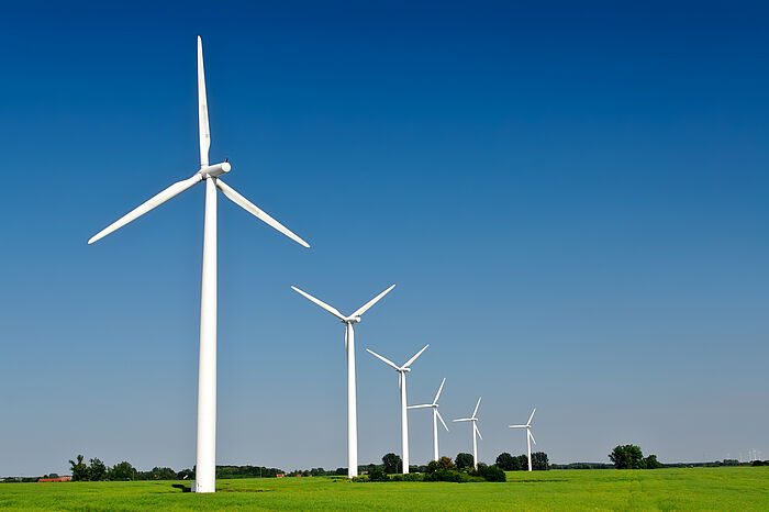 Windkraftanlagen in der freien Landschaft