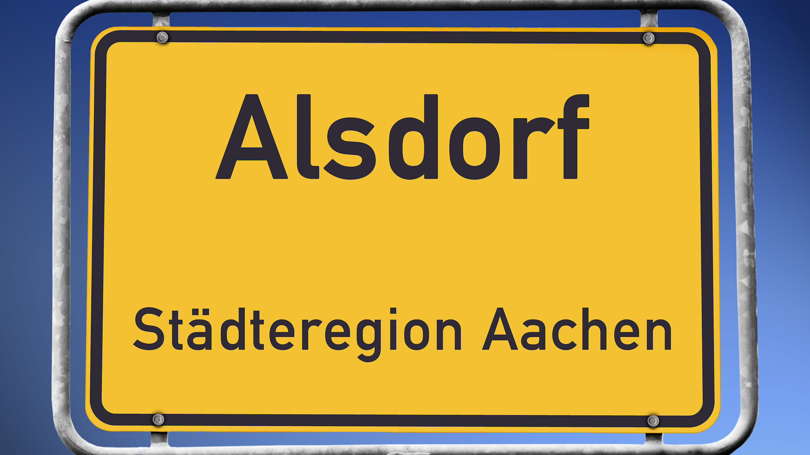 Ortseingangsschild Alsdorf