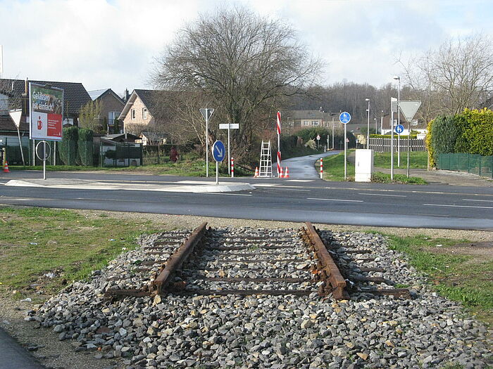 Altes Bahngleich an der Querungshilfe Jülicher Straße in Alsdorf-Hoengen