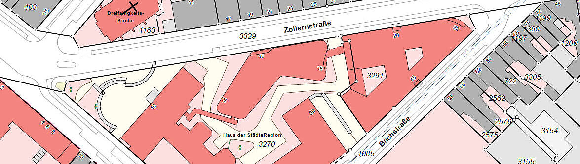 Beispiel eines Auszugs aus dem Liegenschaftskataster als Flurkarte