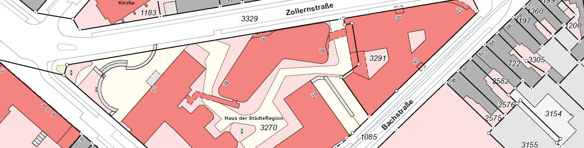Beispiel eines Auszugs aus dem Liegenschaftskataster als Flurkarte