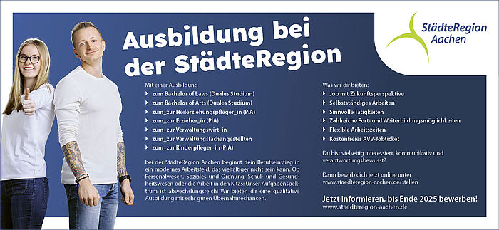 Ausbildung bei der StädteRegion Aachen