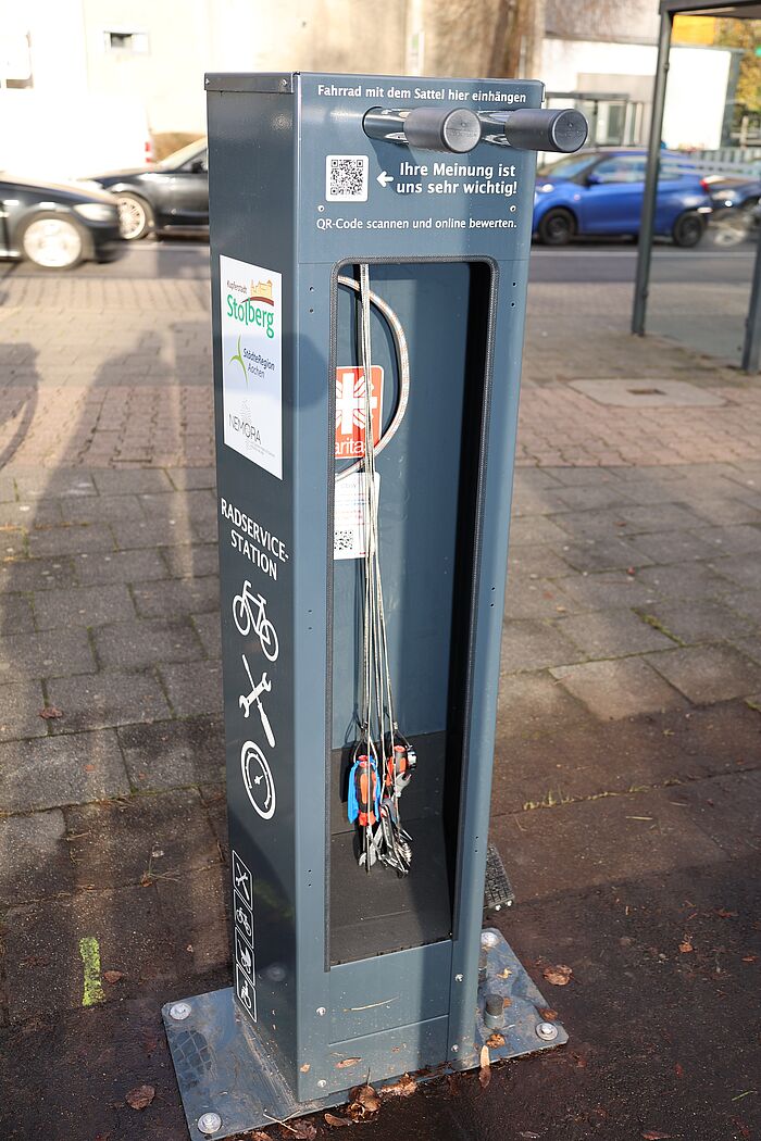 Radservicestation - mit Werkzeug für Fahrräder