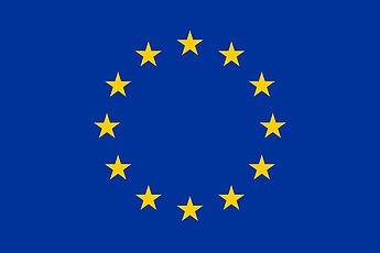 EU-Flagge auf blauem Grund mit gelben Sternen im Kreis