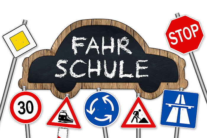 Fotocollage Fahrschule