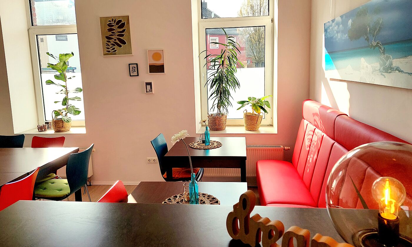 Café Insel Innenansicht