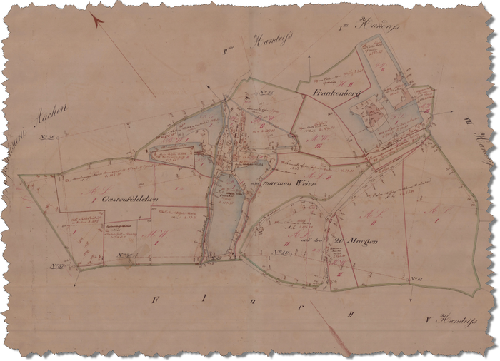 Historisches Rissdokument aus dem Katasteraktenarchiv