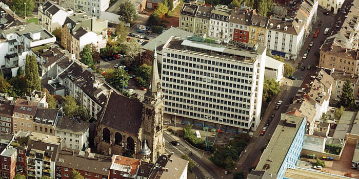 Luftbild des Kreishauses aus dem Jahr 2000