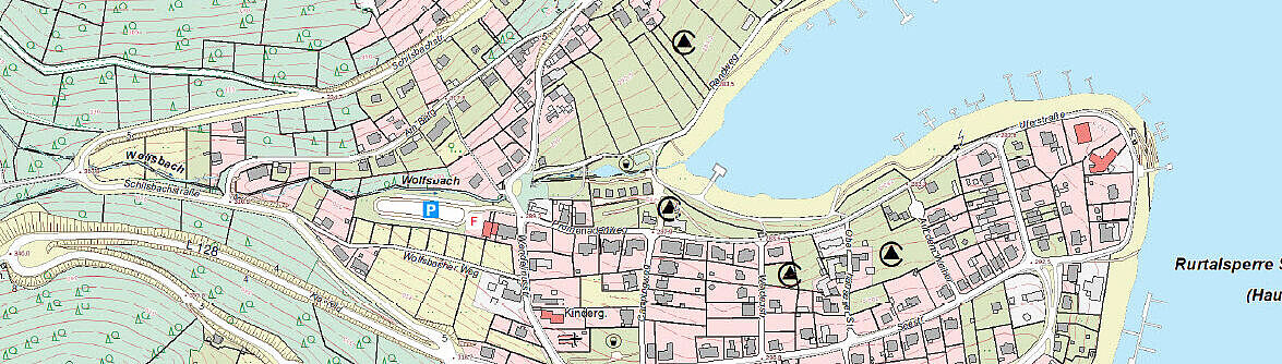 Beispiel eines Auszugs aus dem Liegenschaftskataster als Amtliche Basiskarte