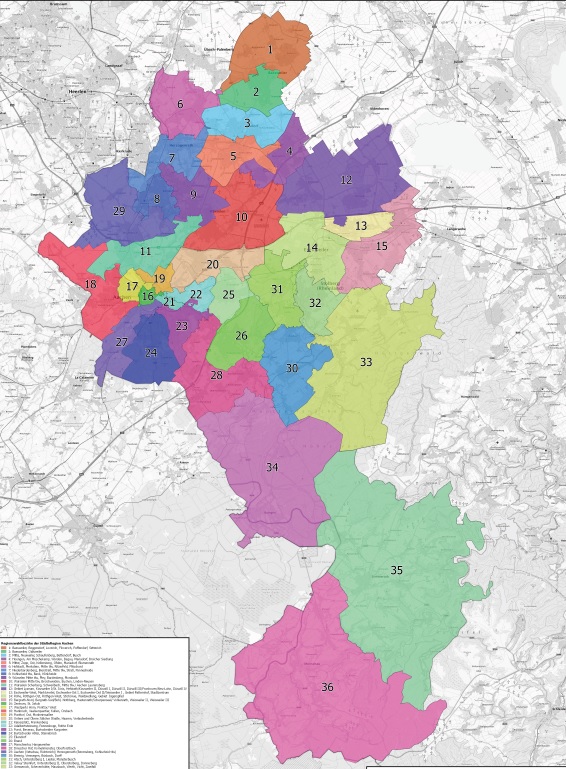 Wahlbezirke StädteRegion Aachen