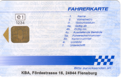 Muster Fahrerkarte