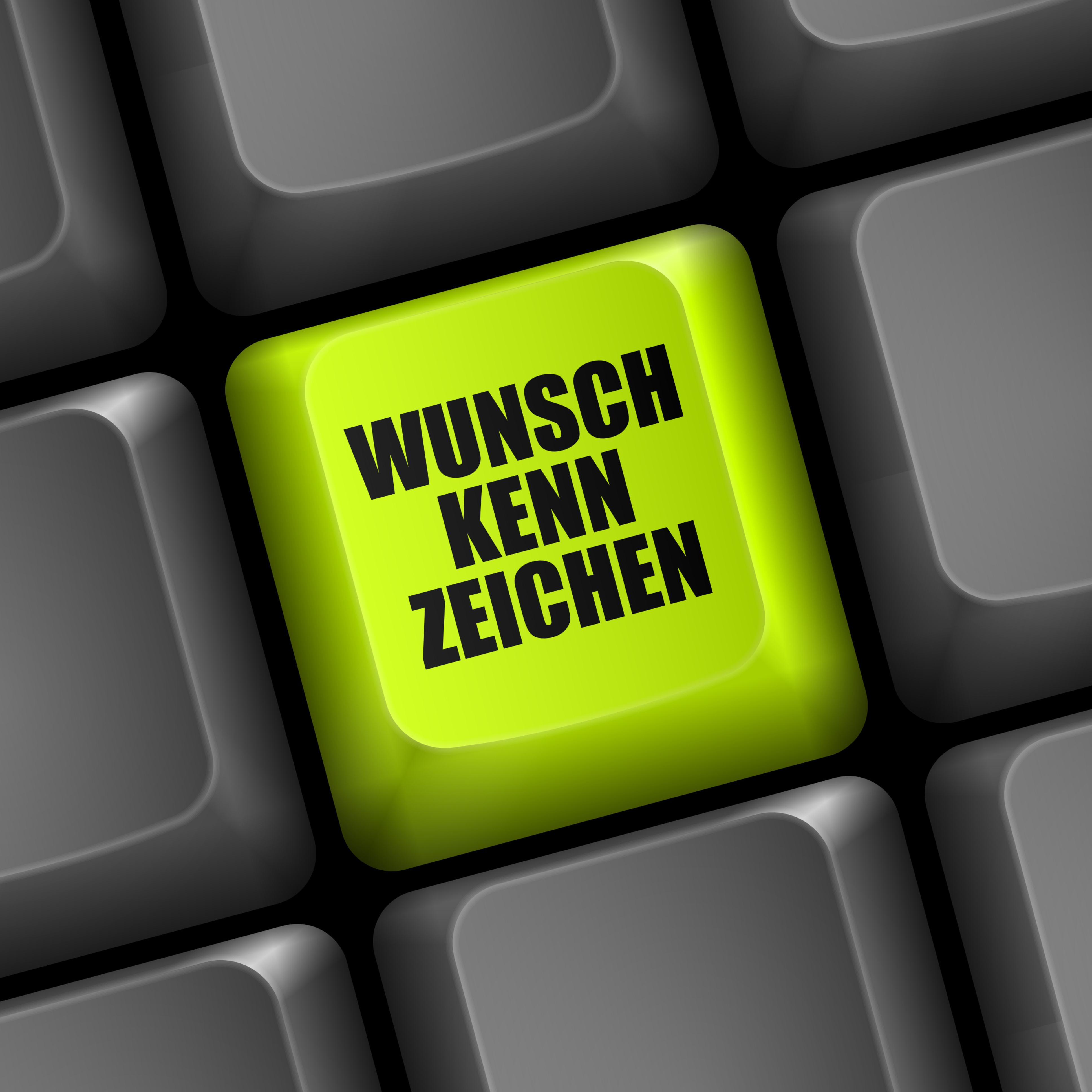 Tastaturtaste Wunschkennzeichen