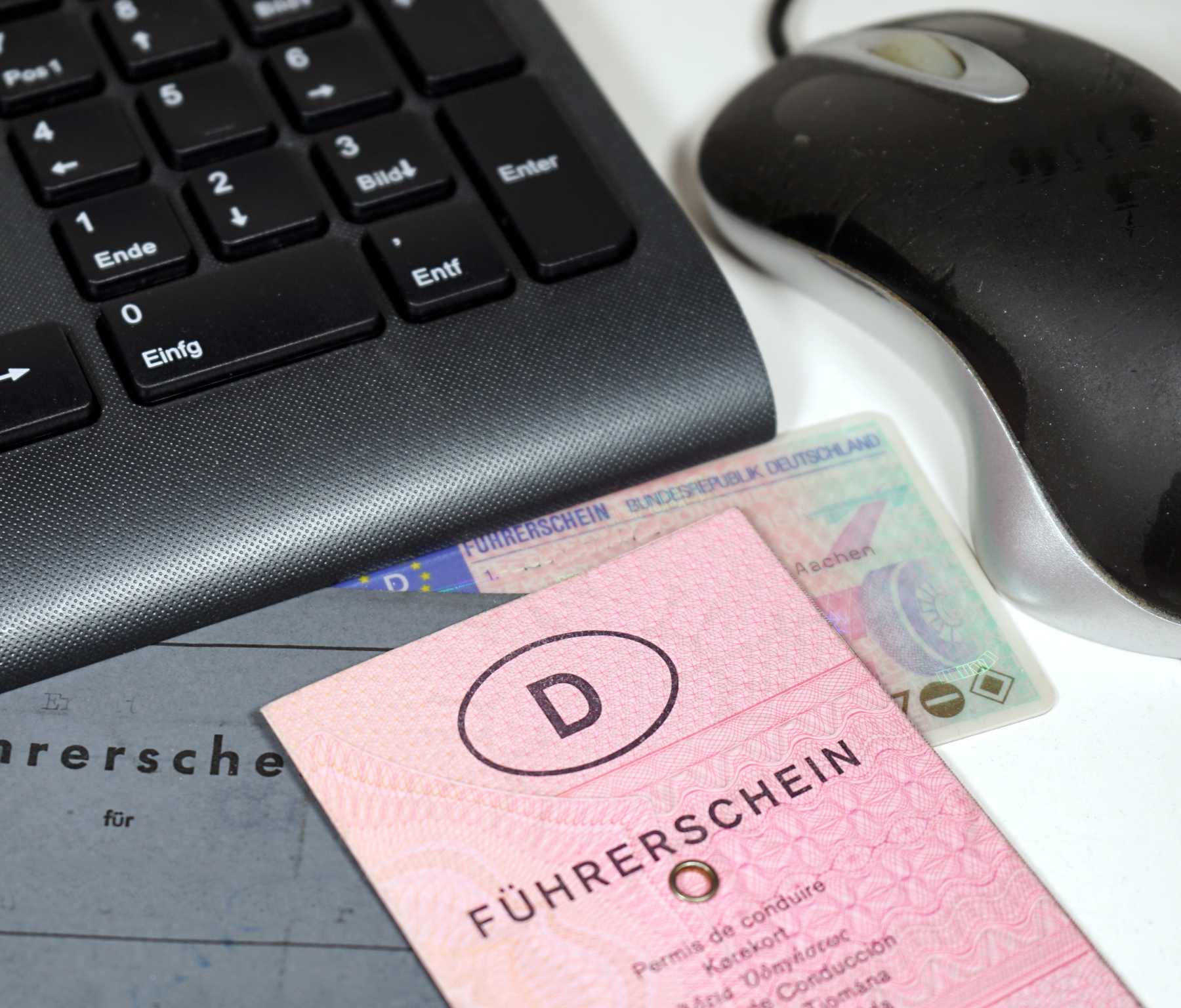 Führerscheine Tastatur Maus
