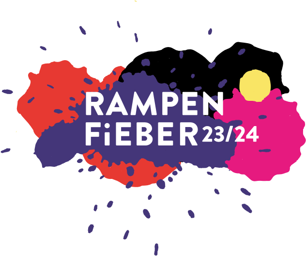 buntes Logo ähnlich einer Wolke des Kulturfestivals. In der Mitte die Worte "Rampen Fieber 21/22""