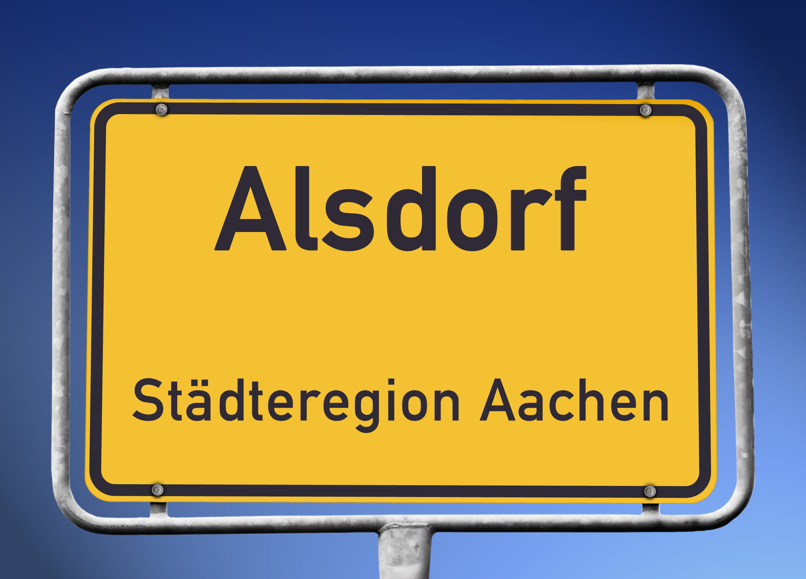 Ortseingangsschild Alsdorf