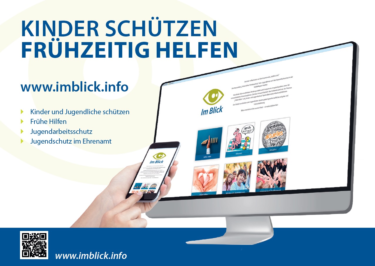Internetseite auf PC Bildschirm und Smartphone sichtbar
