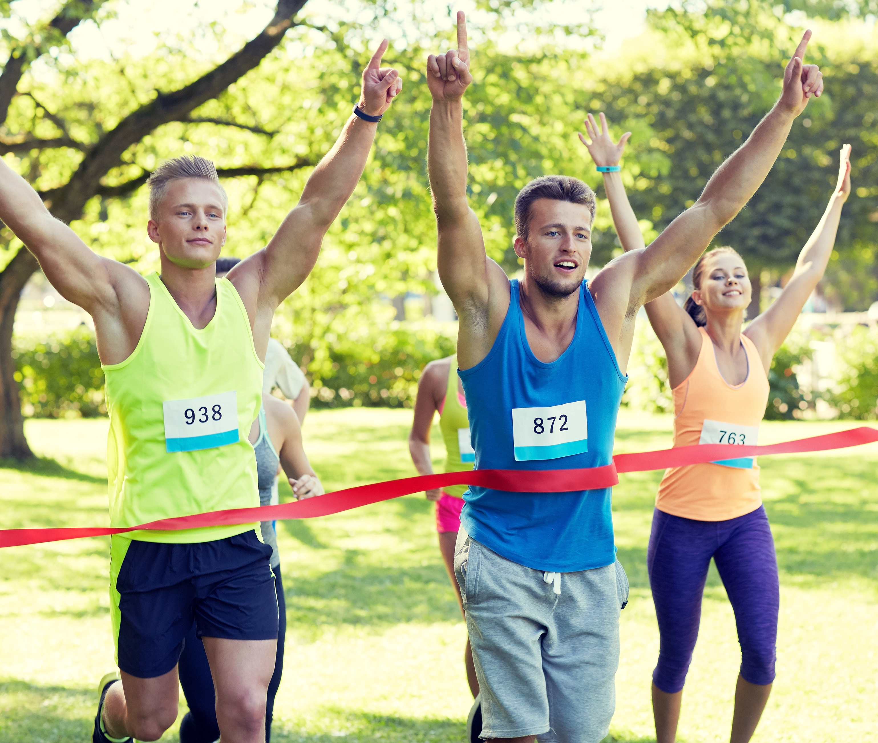 Läufer beim Zieleinlauf