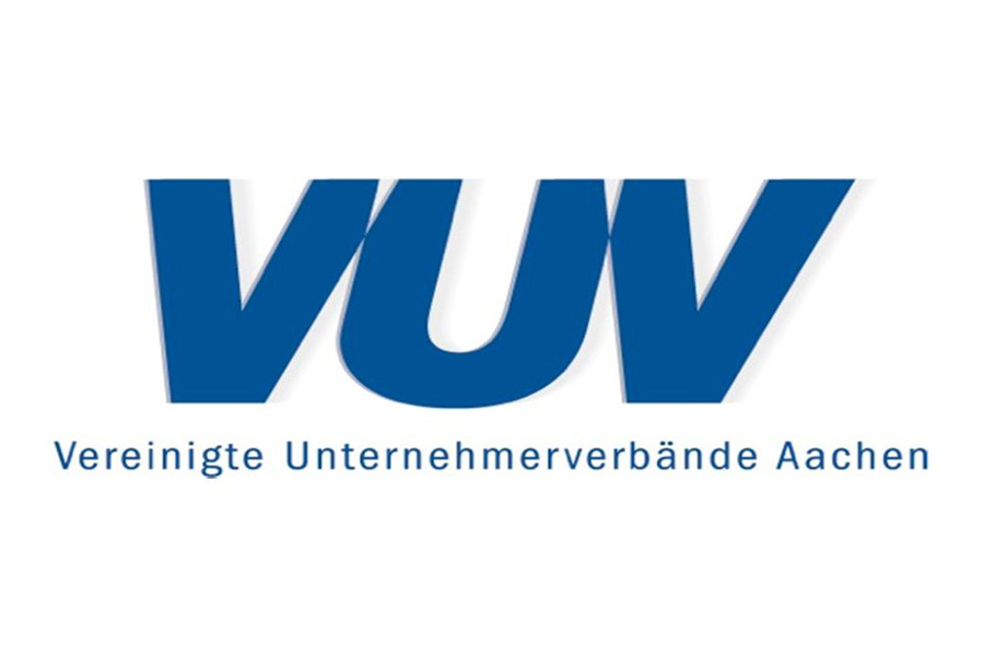 VUV Logo, blauer Schriftzug auf weißem Hintergrund