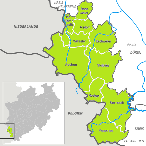 Karte der StädteRegion Aachen 