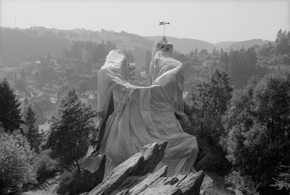 Verhüllter Haller, Christo-Aktion 1971, Monschau