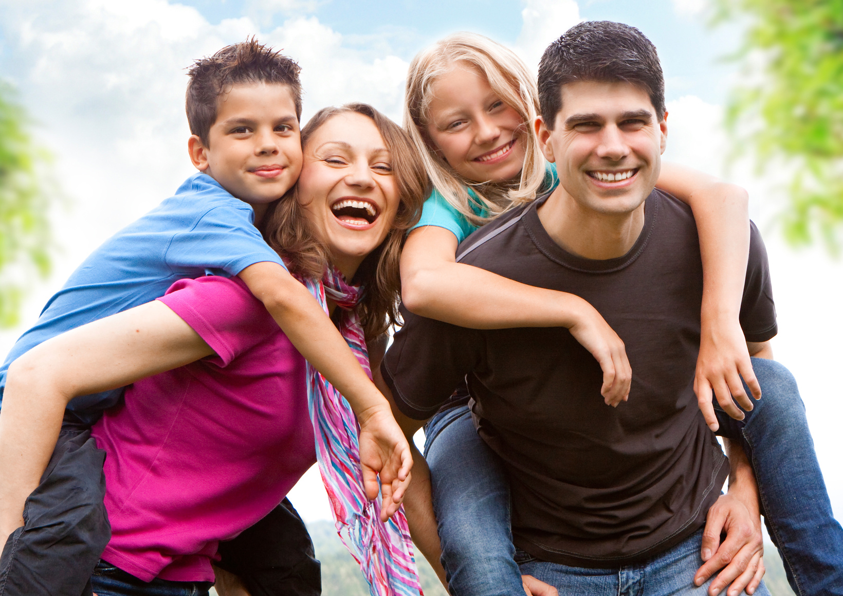 Familie mit zwei Kindern