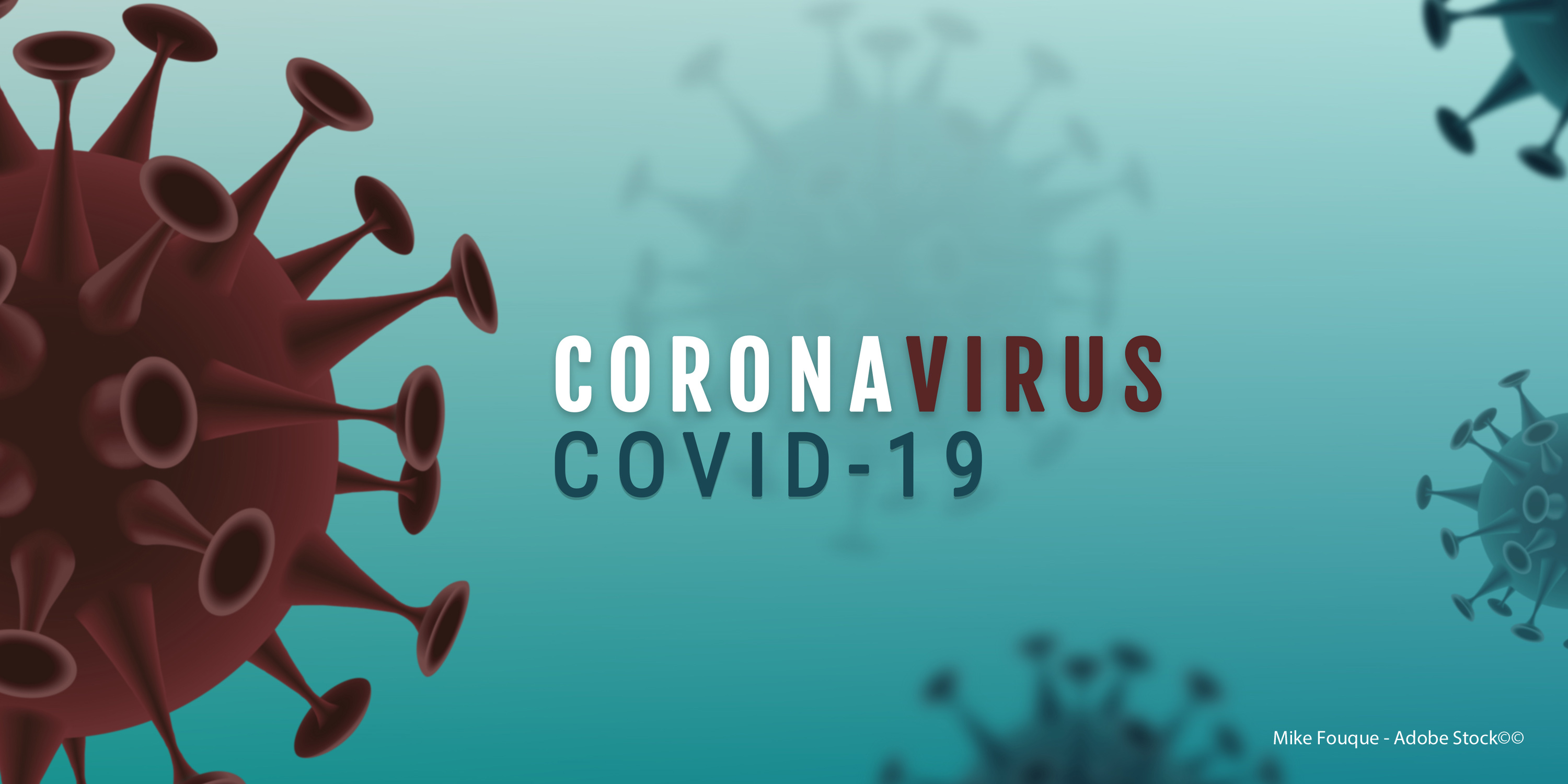 Coronavirus und Aufschrift